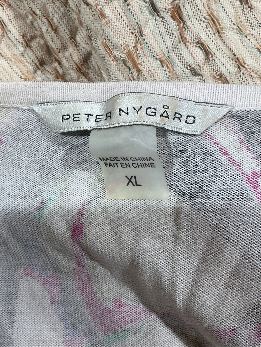 Peter Nygard Multi-Color Abstract Button-Front Top - Picture 2 of 3